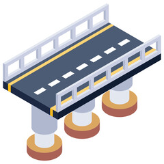 

An island confederation bridge isometric icon


