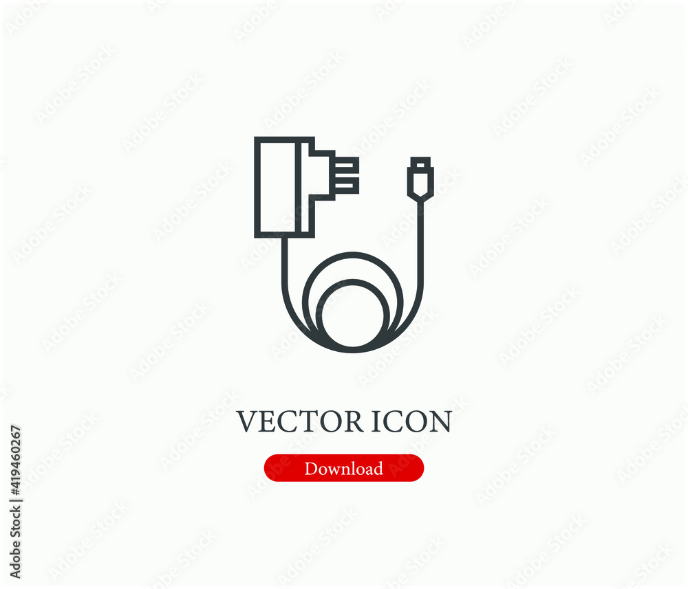 Poster charger vector icon. editable stroke. linear style sign for use on web design and mobile apps, logo.