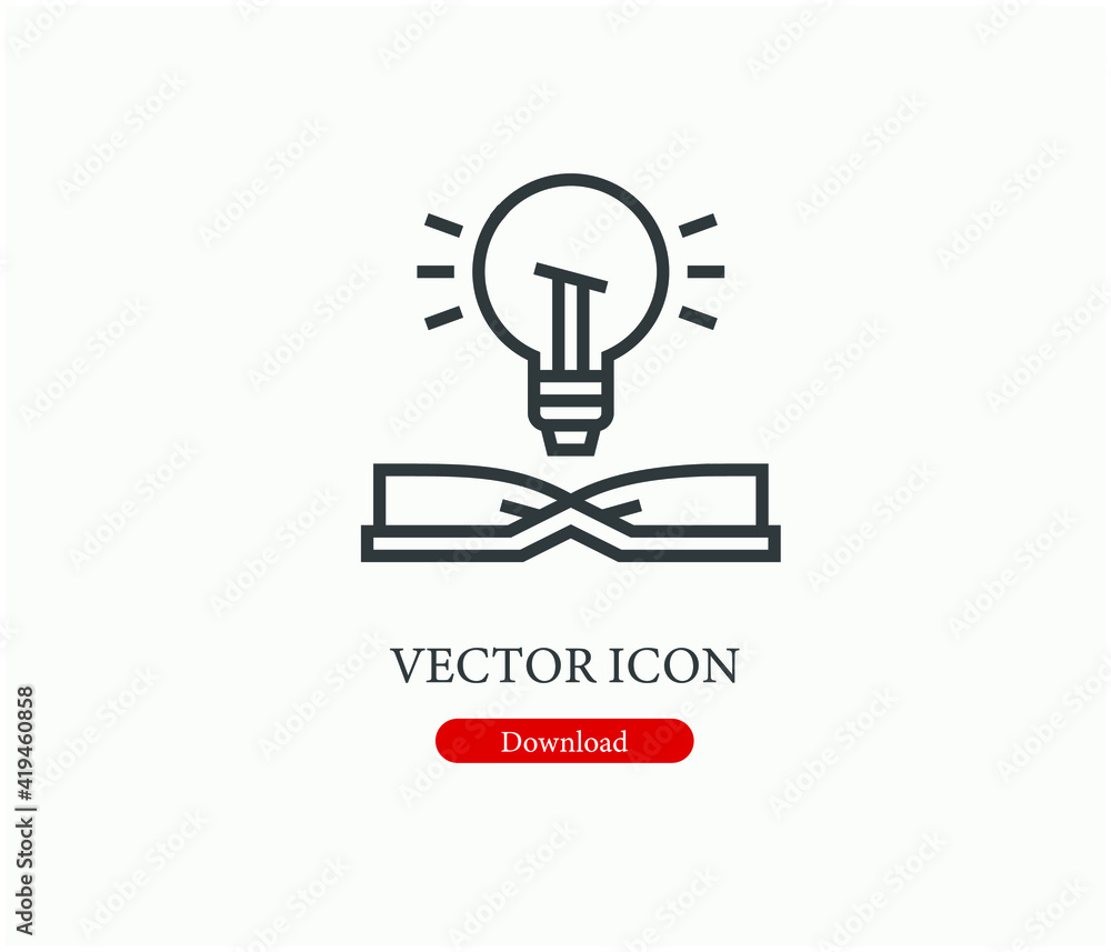 Poster idea vector icon. editable stroke. linear style sign for use on web design and mobile apps, logo. sy