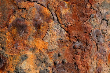 Red Corrosion on Iron Metal