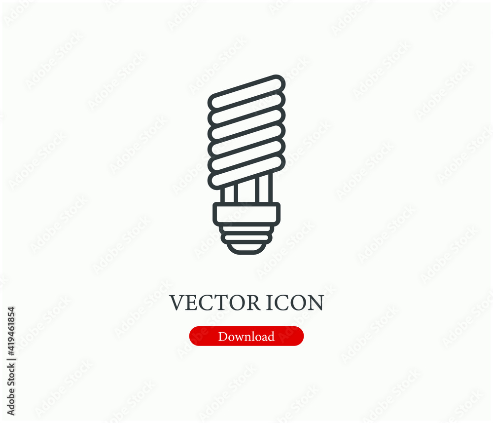 Poster bulb vector icon. editable stroke. linear style sign for use on web design and mobile apps, logo. sy