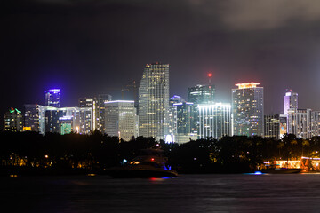 Fototapeta na wymiar Miami city at night