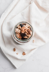 granola in jar