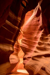 Antelope Canyon near Paige Arizona, Navajo slot canyon with sandstone walls