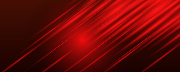 Abstract red light background. Illustration of abstract red and black metallic with light ray and glossy line. Metal frame design for background. Vector design modern digital technology concept