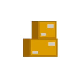 Wooden box. Stack Packaging and parcel. Logistics and storage of goods. Flat cartoon illustration