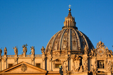 Fototapeta na wymiar Roof of the St. Peter's Basilica
