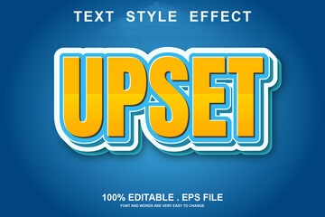 upset text effect editable