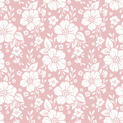 Fototapeta na wymiar Floral pattern. Seamless illustration for design of fabric, wallpaper and other.