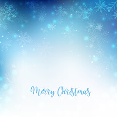 Naklejka na ściany i meble Christmas Snowflakes Blurred Background