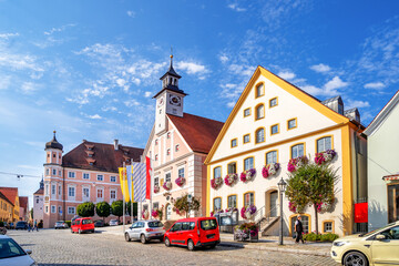 Rathaus, Marktplatz, Greding, Deutschland 