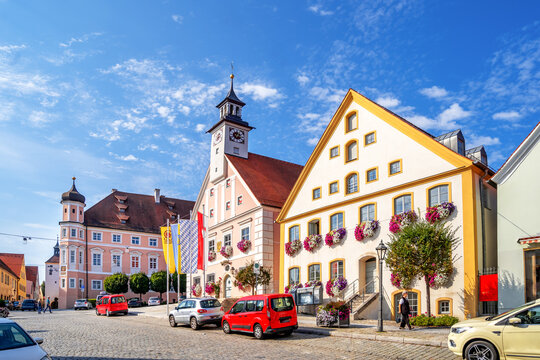 Rathaus, Marktplatz, Greding, Deutschland 