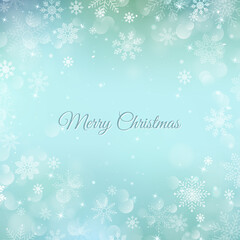Christmas Snowflakes Blurred Background