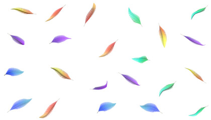 Texture of colorful beautiful bird feathers. 3D illustration