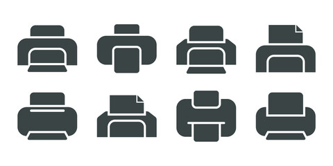 Simple printer icon for offices and homes