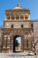 Fototapeta na wymiar Porta Nuova in Palermo, Sicily, Italy