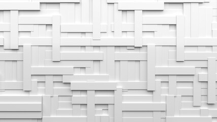 Abstract 3D Modern White Rectangles Background