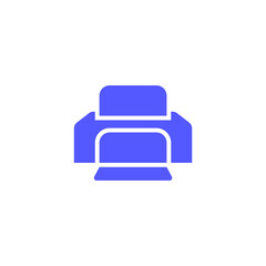 Simple printer icon for offices and homes