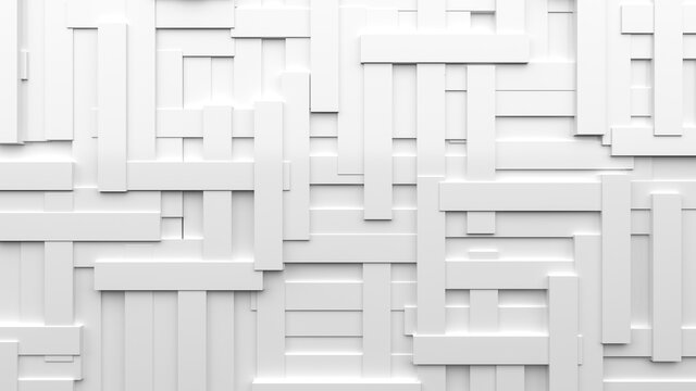 Abstract 3D Modern White Rectangles Background