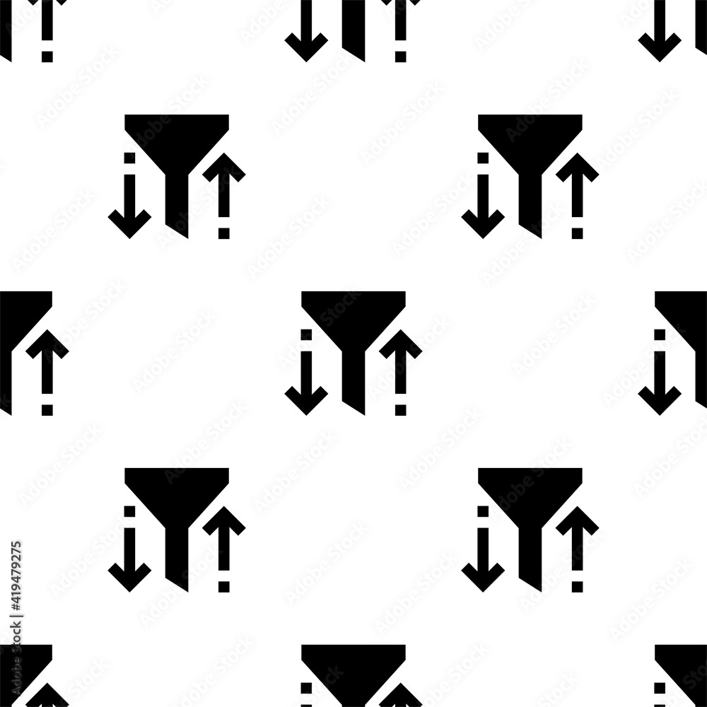 Fototapete sort icon seamless pattern, data, information sort icon