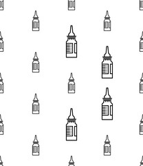 Nasal Spray Icon Seamless Pattern, Nose Cleaning Liquid Spray, Nasal Congestion Allergic Rhinitis Curing Local Medication Spray