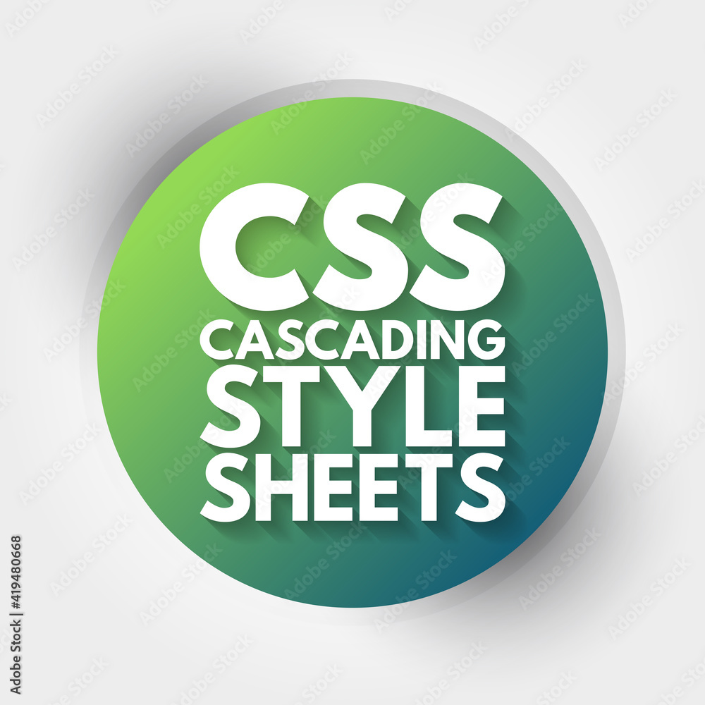 Poster css - cascading style sheets acronym, technology concept background
