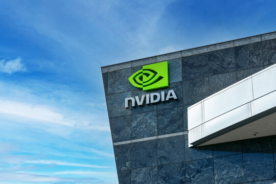 NVIDIA Sign, Logo On Headquarters Campus In Silicon Valley. - Santa Clara, California, USA - 2021