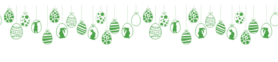 Hanging easter eggs, minimalist easter garland great for package banner header