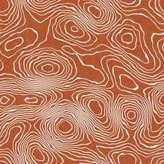 Seamless earth line topographic map organic pattern print. High quality illustration. Wavy lines shaped like the contours of the land. Nature inspired design for surface pattern print.