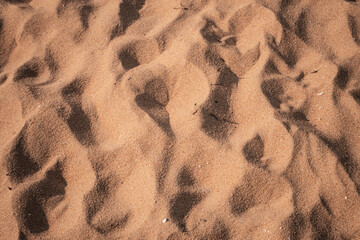 Naturalne piękne tło, jasny piasek na plaży. © insomniafoto