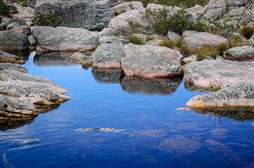 Waterfall on the Mucugezinho River, Lencois, Bahia State, Brazil on June 10, 2007.