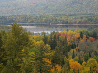 La Tuque region of southern Quebec during the colourful fall season