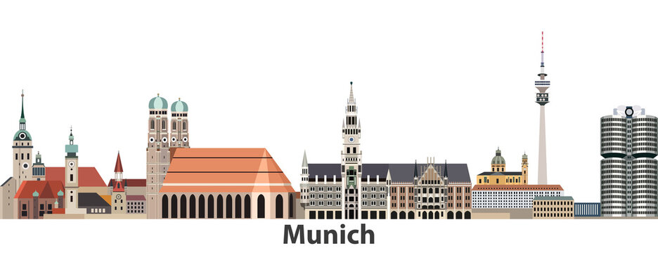 Munich Vector City Skyline