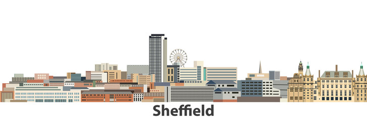 Sheffield city skyline vector illustration