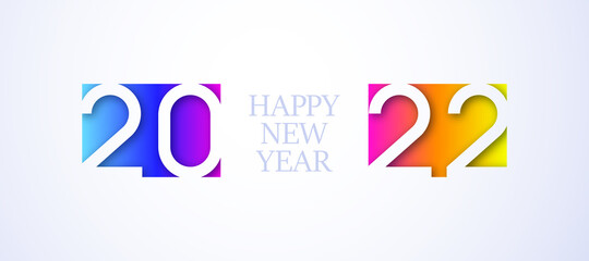 Happy new year. Holiday background. 2022. Happy new year. 2022 new year. Happy new year design. Colorful holiday background for calendar or web banner. 2022 celebration. Light 2022