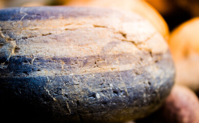 Texture of a blue stone facing the sun light