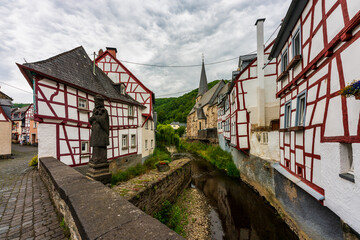 Half-timbered village of Monreal, the most beautiful village in the Eifel, Germany.