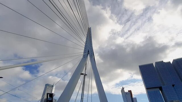 Erasmus Bridge Rotterdam The Netherlands hyperlapse timelapse
