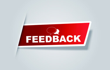feedback banner template. feedback ribbon label sign