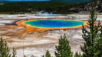 Spectacular Colors Of The Grand Prismatic Spring, Yellowstone National Park, Wyoming