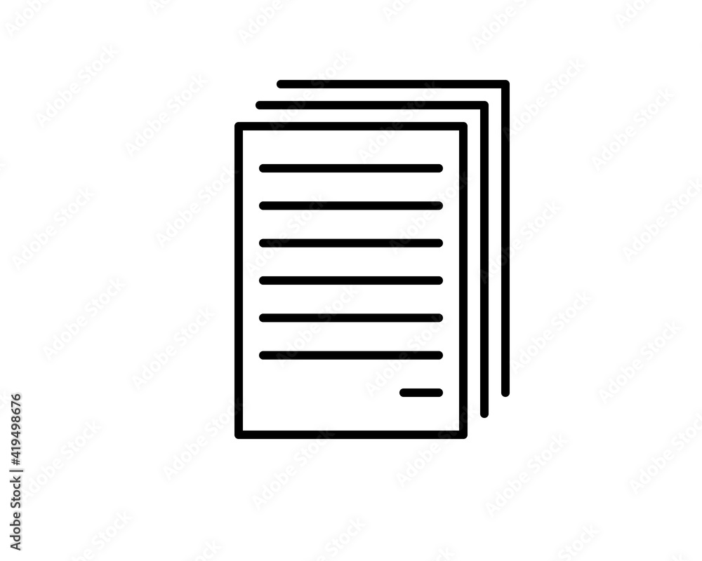 Poster document vector icon. black illustration isolated on white background for graphic and web design.