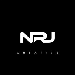 NRJ Letter Initial Logo Design Template Vector Illustration
