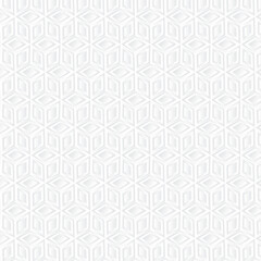 White cube geometric background, paper art pattern