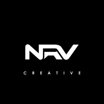 NRV Letter Initial Logo Design Template Vector Illustration
