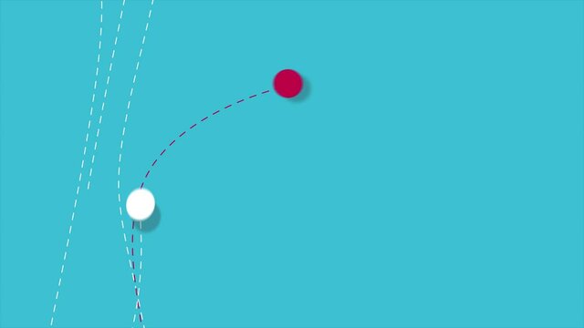 the new normal, white dots follow the old same path, red dot breaks out and takes a new path with the message think different