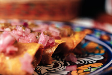 Cochinita pibil tacos in traditional Mexican dishes