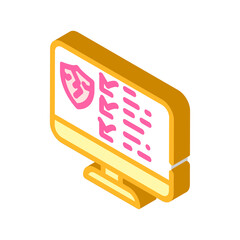 broken defense system isometric icon vector illustration