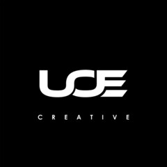 UOE Letter Initial Logo Design Template Vector Illustration