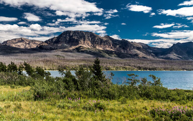 dramatic summer  landscape photo taken in Glacier national Park in Montana.