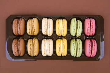 Maccarones in plastic packaging